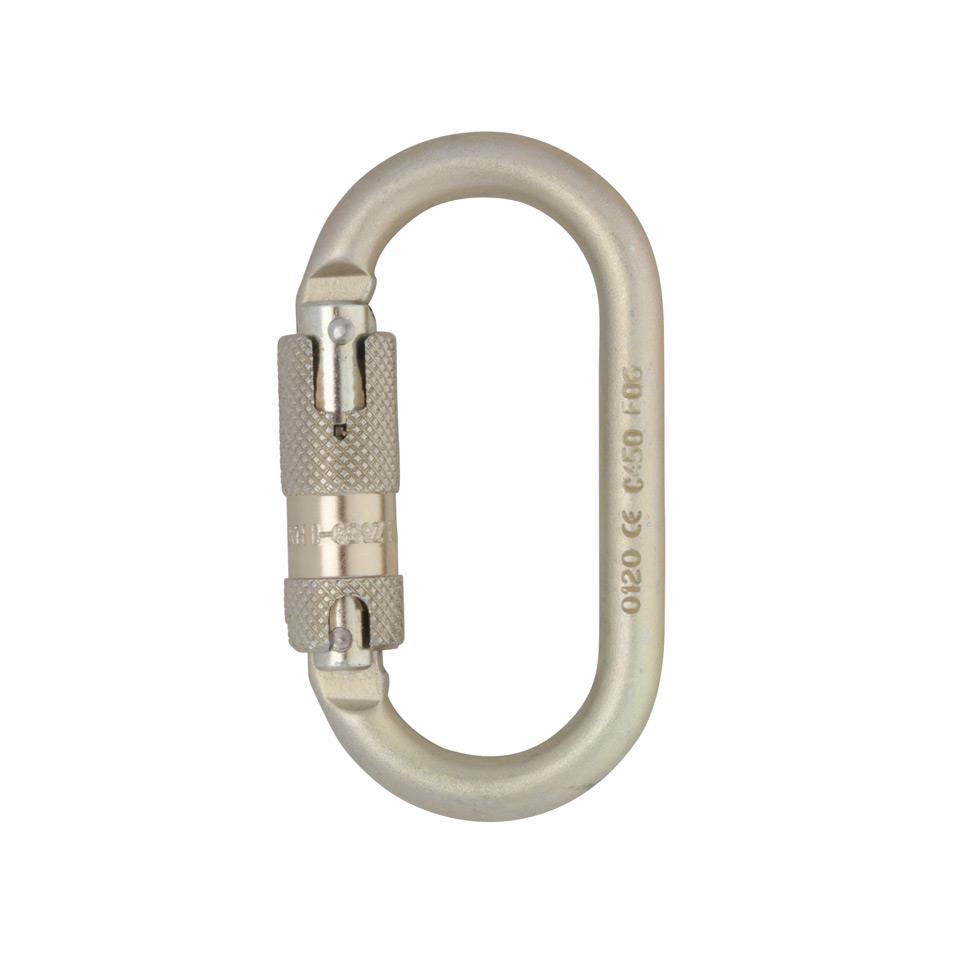 Steel Oval Kwiklock Carabiner