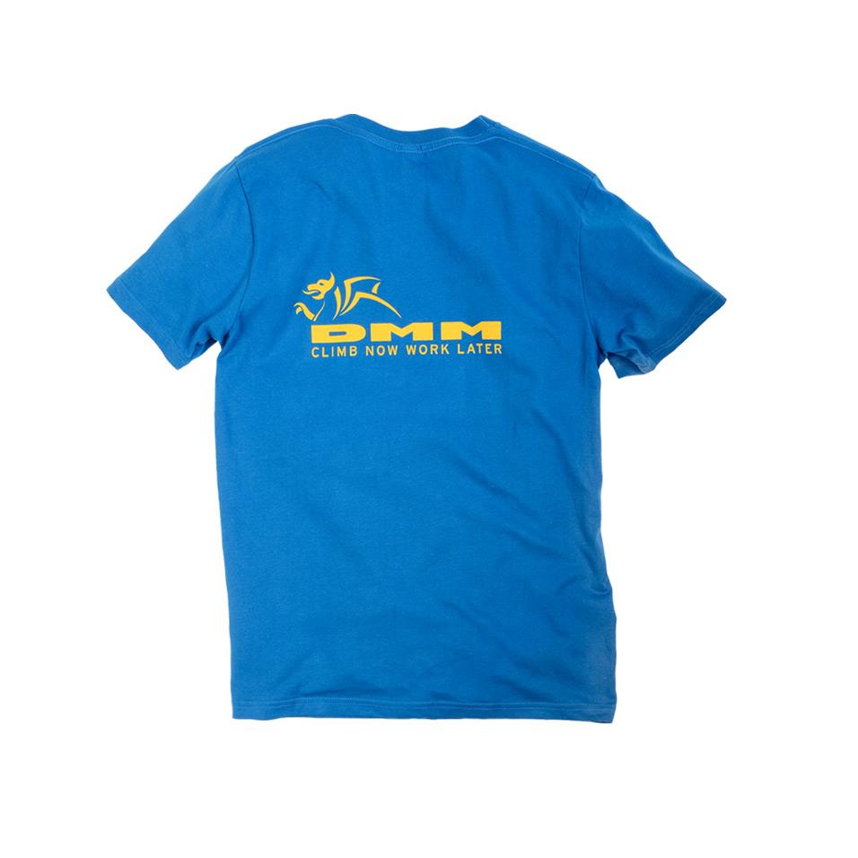 Mens DMM T-shirt Bright Blue back