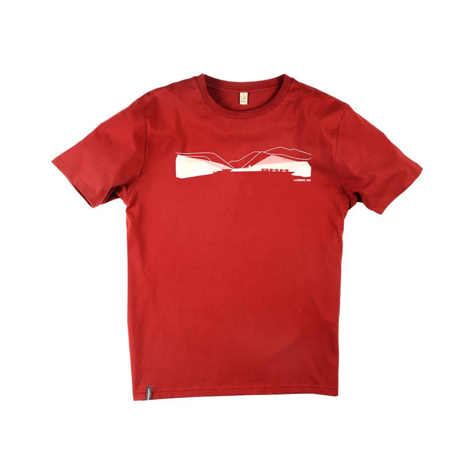 Mens Pass T-shirt - Dark Red/White